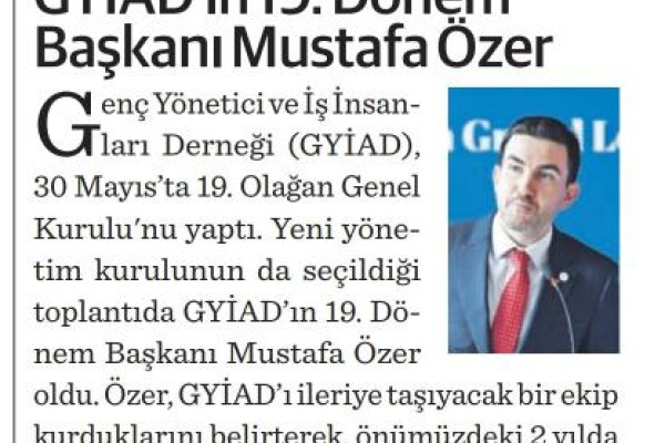GYİAD'ın Yeni Başkanı Mustafa Özer Oldu
