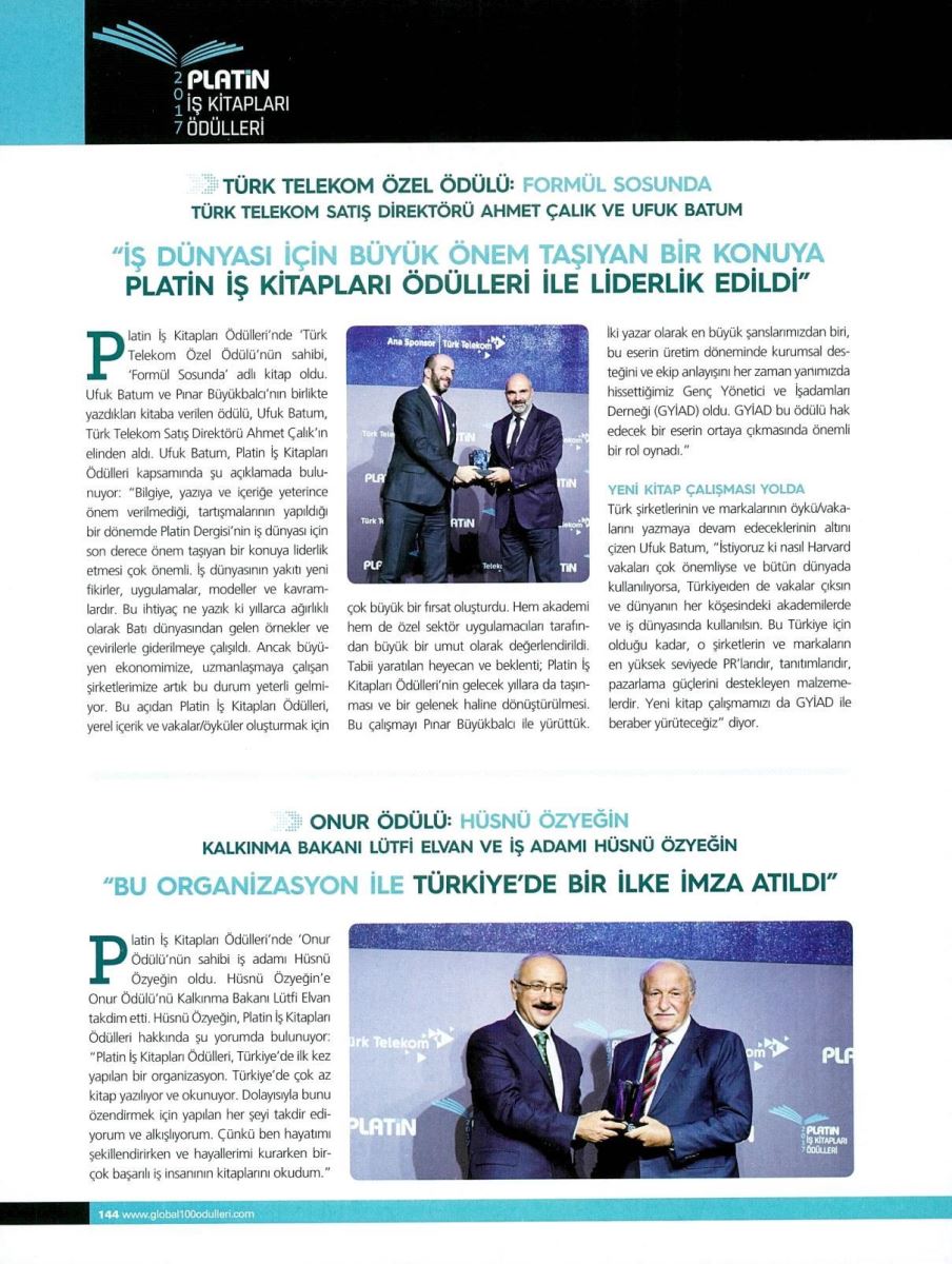 Türk Telekom Özel Ödülü: Formül Sosunda